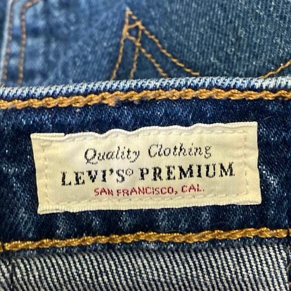 Levi's Wedgie Women's Blue High Rise Skinny Straight Denim Jeans Pants Size 28 - Picture 4 of 7